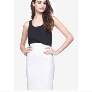 Express racer back exposed zip up tank top